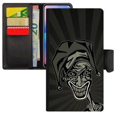 Красивый чехол- книжка на смартфон // Galaxy A5 2017 // "Джокер" Колода Клоун, Utaupia, серый