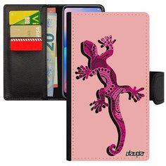 Противоударный чехол- книжка на смартфон // Galaxy A5 2017 // "Саламандра" Salamander Тритон, Utaupia, розовый