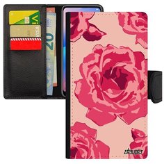 Противоударный чехол книжка на смартфон // Samsung Galaxy A5 2017 // "Цветы" Экзотичный Бутон, Utaupia, розовый