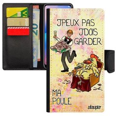 Красивый чехол- книжка на смартфон // Samsung Galaxy A5 2017 // "Не могу - у меня курица!" Шутка Комикс, Utaupia, светло- розовый