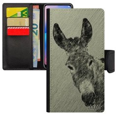 Чехол- книжка на смартфон // Samsung Galaxy A5 2017 // "Осел" Упрямый Стиль, Utaupia, серый