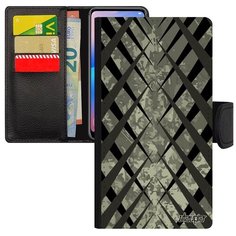 Противоударный чехол- книжка на смартфон // Galaxy A5 2017 // "Дизайн сталактит" Ромб Эффект, Utaupia, серый