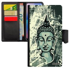 Чехол- книжка на смартфон // Galaxy A5 2017 // "Будда" Статуя Портрет, Utaupia, серый