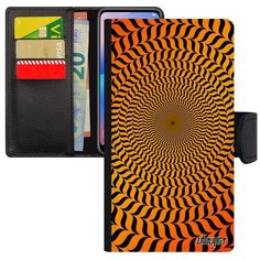 Противоударный чехол книжка на смартфон // Samsung Galaxy A5 2017 // "Иллюзия круга" Эффект Круглый, Utaupia, оранжевый