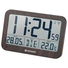 Часы настенные/настольные Bresser MyTime MC LCD в корпусе под дерево