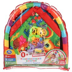 Игровой коврик Умка любимые друзья, с погремушками на подвеске (B1906303- R2)