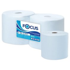 Протирочное полотенце Papia индустриальное, для рук, в рулоне, Focus Jumbo, 2- слойная, 350 м в рулоне, 24*35 см, голубой (5043342)