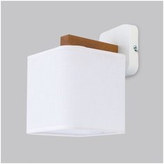 Настенный светильник TK Lighting Tora White 4161, E27, 60 Вт, кол-во ламп: 1 шт., цвет арматуры: коричневый, цвет плафона: белый