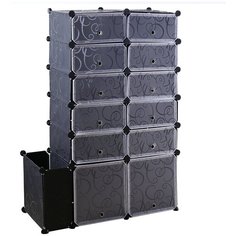 Этажерка для обуви (шкаф модульный) DEKO DKCL03, размер XXL, 13 секций, 120х110х35 см