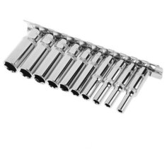 Набор торцевых головок "Эврика", 1/4", глубоких, 4-13 мм, 10 предметов