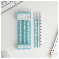 Набор гелевых ручек пиши- стирай, 3 шт Gussi синяя паста, 0,5 мм Art Fox