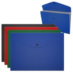 Папка- конверт на кнопке с 4 отделениями А4, ErichKrause. Matt Classic, непрозрачная, микс