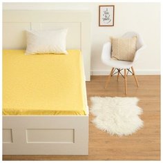 Простыня LoveLife "Геометрия", желтый, 150*215 см, 100 % хлопок, сатин