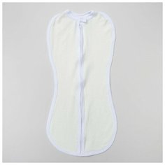 Пеленка- кокон на молнии, рост 50-62 см, махра, цвет белый Детская линия