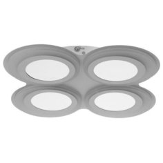 Люстра с ПДУ 10035/5 LED 95Вт 3000-6000К диммер 3D подсветка белый 49х49 см Bayer Lux