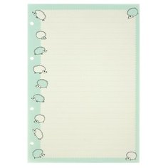 Сменный блок для тетрадей на кольцах А5, 50 листов в линейку «Ёжики», тонированный, 70 г/м2 Альт