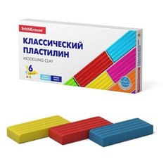 Пластилин 6 цветов, 96 г, ErichKrause, в картонной упаковке