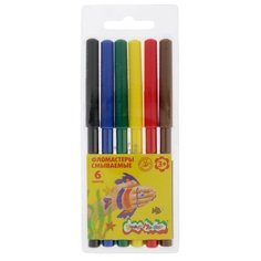 Фломастеры 6 цветов «Каляка- Маляка», вентилируемый колпачок