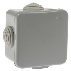 Коробка распределительная TUNDRA, 65х65х45 мм, IP54, для открытой установки, серый