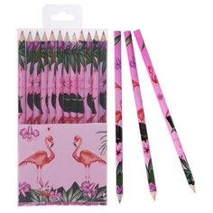 Карандаши 12 цветов, в коробке, «Фламинго Calligrata