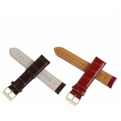 Ремешок для часов, мужской, 22 мм, натуральная кожа, тёмно- коричневый Ardi