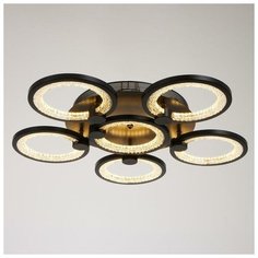 Люстра с ПДУ 71103/6BK LED 132Вт 3000-6000К диммер черный 51х51х10 см Bayer Lux