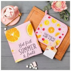 Набор подарочный «Citrus» полотенце 40х73 см, прихватка 19х19 см, магнит 11х7 см Этель