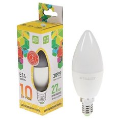Лампа светодиодная ASD LED- СВЕЧА- standard, Е14, 10 Вт, 230 В, 3000 К, 900 Лм
