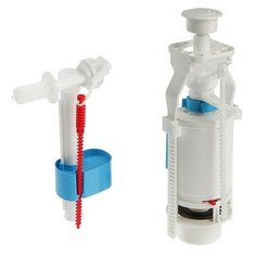 Арматура для смывных бачков "АНИ" WC3050, с боковой подводкой 1/2", двухрежимная, белая