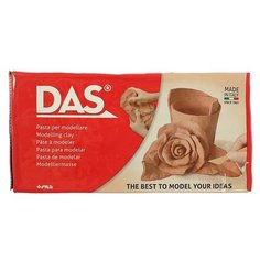 Паста для моделирования отвердевающая на воздухе Das, 1000 г, терракотовая