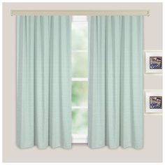 Комплект портьер для кухни Жаккард Лен фисташка 135х180 см 2шт, п/э 100% Witerra