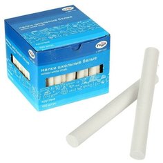 Мелки для рисования «Гамма», белые, 100 штук, мягкие, круглая форма, картонная коробка Gamma