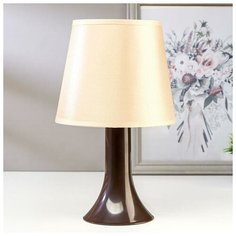 Лампа настольная 72204 1хЕ14 15Вт коричневый/белый d=16,5 см, h=27,5 см Risalux