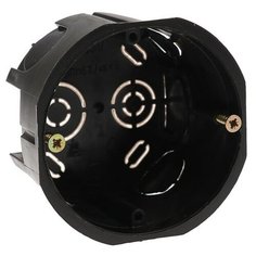 Коробка установочная TUNDRA, 68х45 мм, IP20, для сплошных стен, цвет черный