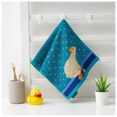 Полотенце махровое Крошка Я "Мишка"Вид 2, 25*50 см, цв. синий, 100% хлопок, 400 гр/м2