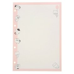 Сменный блок для тетрадей на кольцах А5, 50 листов без линовки «Котята», тонированный, 70 г/м2 Альт