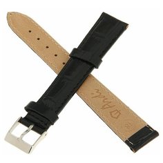 Ремешок для часов, мужской, 18 мм, натуральная кожа, чёрный Ardi
