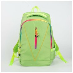 Рюкзак молодёжный, 2 отдела на молниях, отдел для ноутбука, 2 боковых кармана, цвет зелёный Centrum