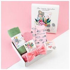 Набор подарочный "Самая красивая кошечка" полотенце и акс Этель