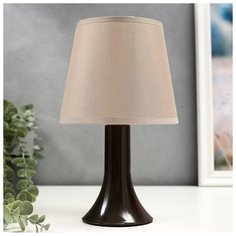 Лампа настольная 82204 1хЕ14 15Вт коричневый/белый d=16,5 см, h=27,5 см Risalux