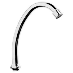 Излив для смесителя ZEIN "Елочка", по оси 14,5 см, железо, аэратор пластик, сетка металл 51490