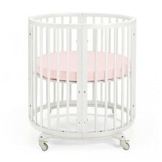 Простыня круглая на резинке «Крошка Я» 115х115+20 см, цвет розовый, мако- сатин