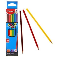 Карандаши трёхгранные, 6 цветов, Maped Color Peps