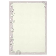 Сменный блок для тетрадей на кольцах А5, 50 листов в точку «Единороги», тонированный, 70 г/м2 Альт