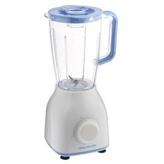 Блендер WILLMARK WTB-500W, стационарный, 500 Вт, 1.5 л, 2 скорости, бело- голубой