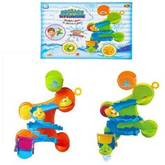 Игрушка для ванной ABtoys Веселое купание Горка- серпантин с 2 животными на кругах