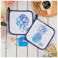 Набор подарочный "Vegatables" прихватка 19х19 см 2 шт, лопатка, кисть Доляна