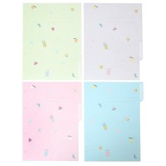 Комплект разделителей для тетрадей на кольцах А5, 4 листа JUICE PARTY Альт