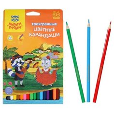 Карандаши цветные 36 цветов Мульти- Пульти «Енот в Испании