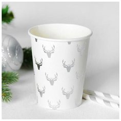 Стакан бумажный «Олень», набор 6 шт 220 мл, цвета микс Страна Карнавалия